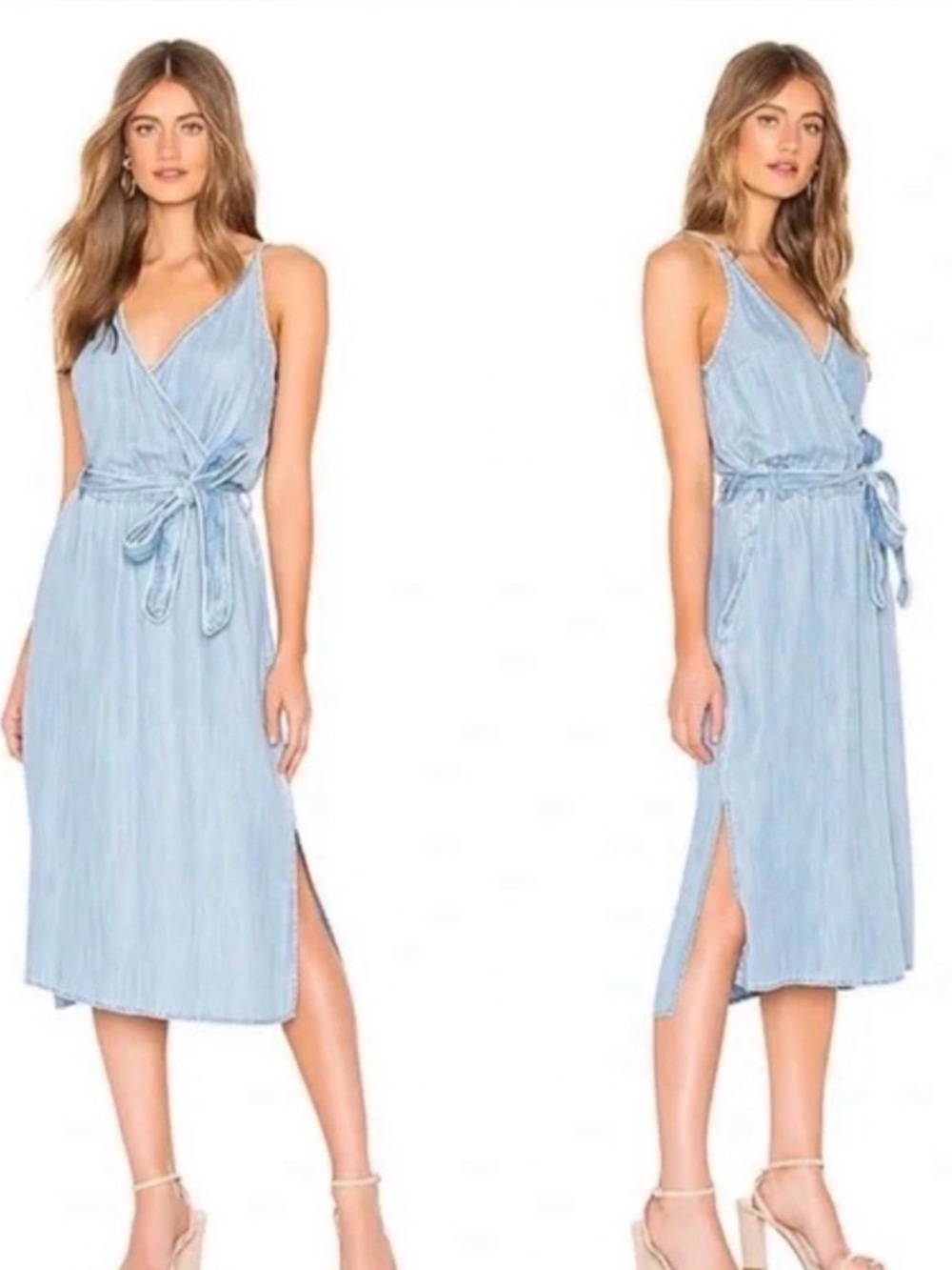 Cloth & Stone Anthropologie Chambray Tencel Denim Dress *MISSING WAIST BELT*
